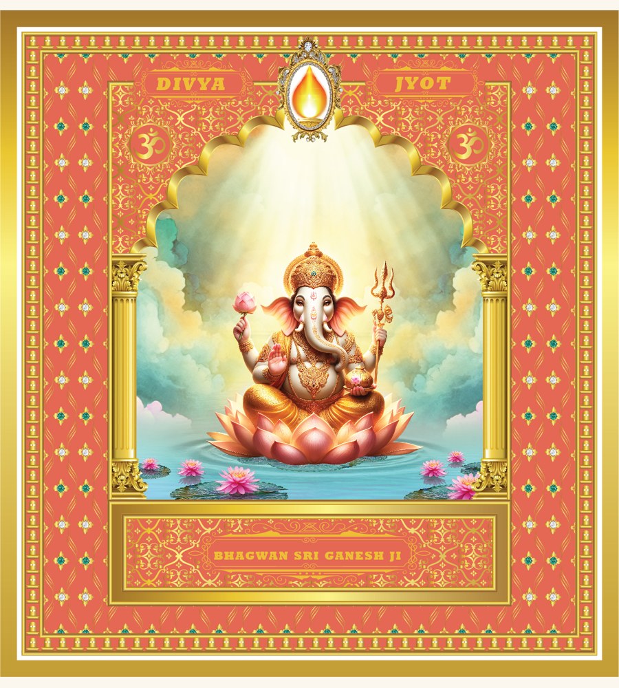 Ganesh candle artwork