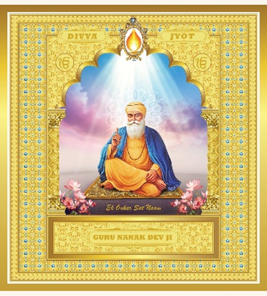 Guru Nanak Dev Ji candle artwork